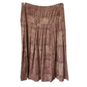 Vintage 90s HMJ Pleated Midi Skirt Size Medium Animal Print Deadstock NEW